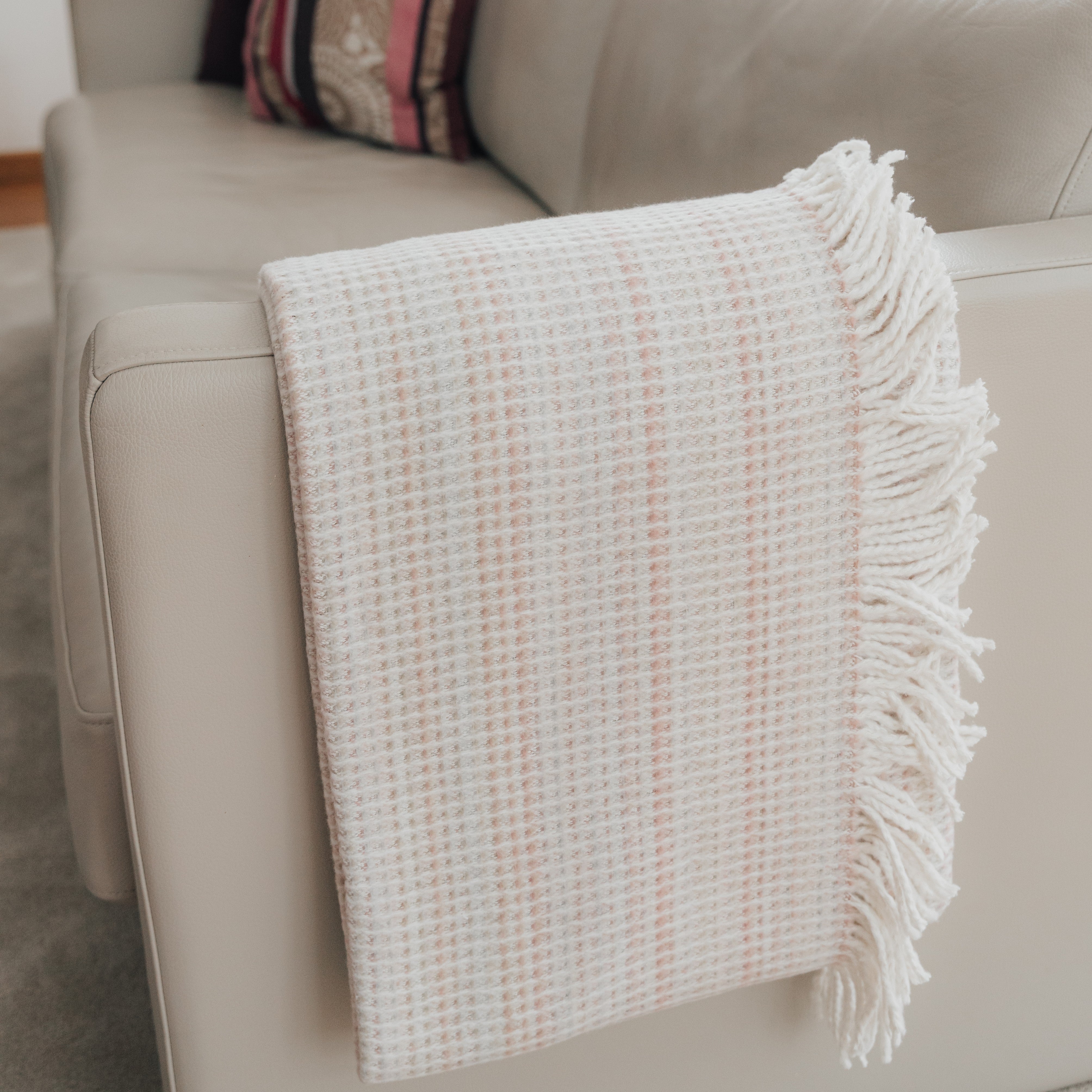 Kuscheldecke, 150x200cm, natur/rosa