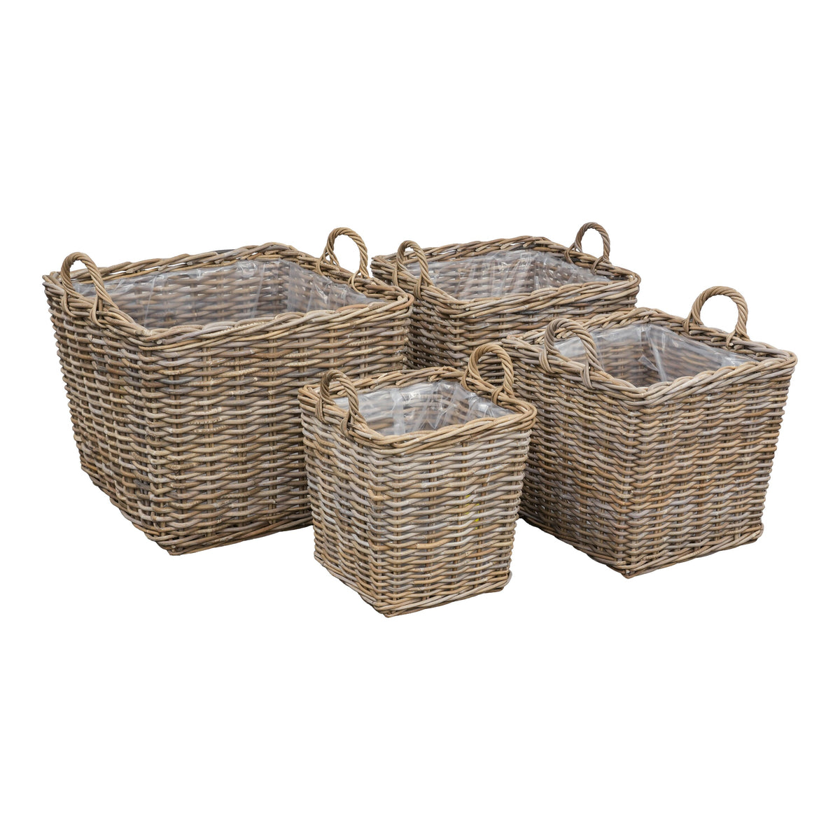 Großer Rattankorb mit Henkel, 70x70cm, XL