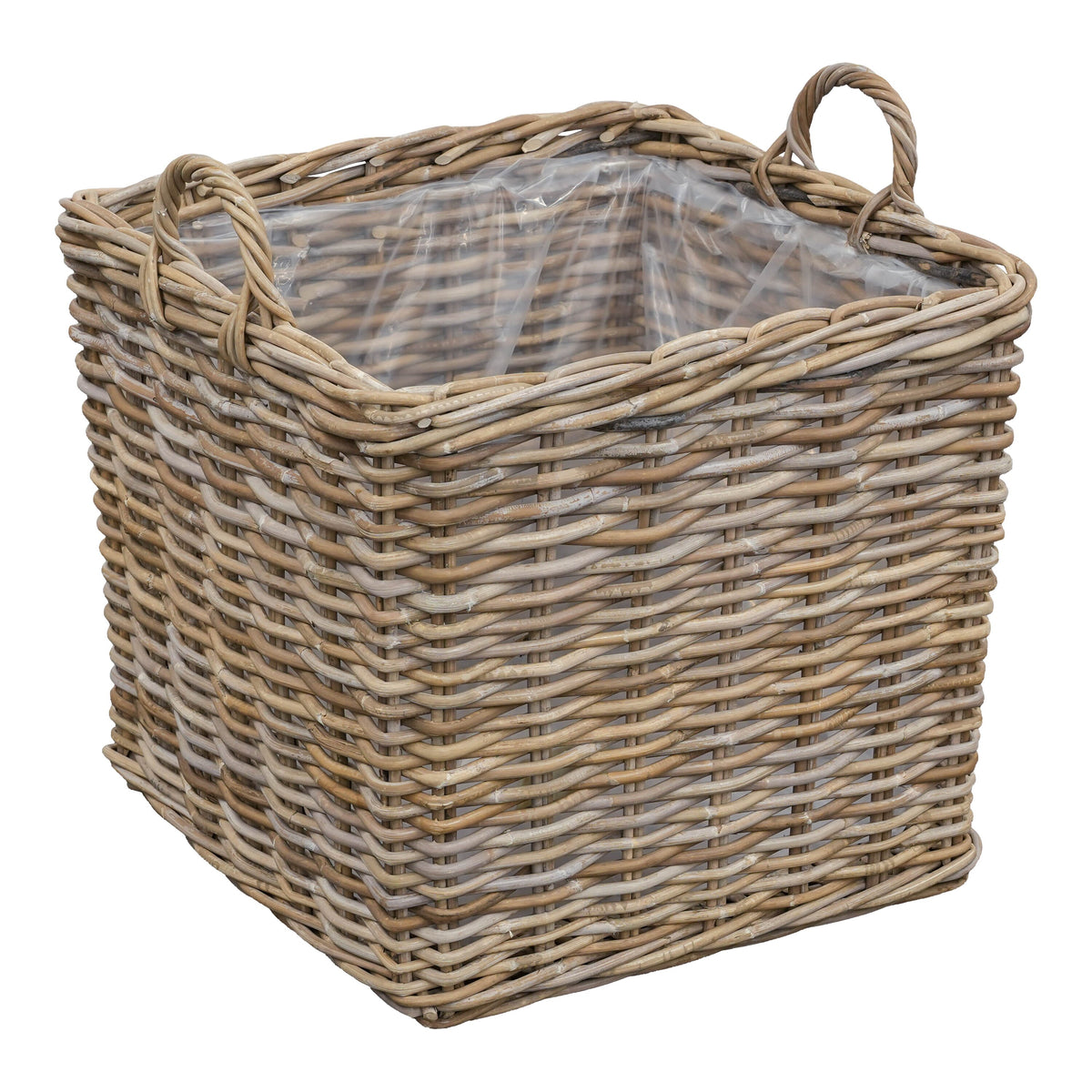 Großer Rattankorb mit Henkel, 70x70cm, XL