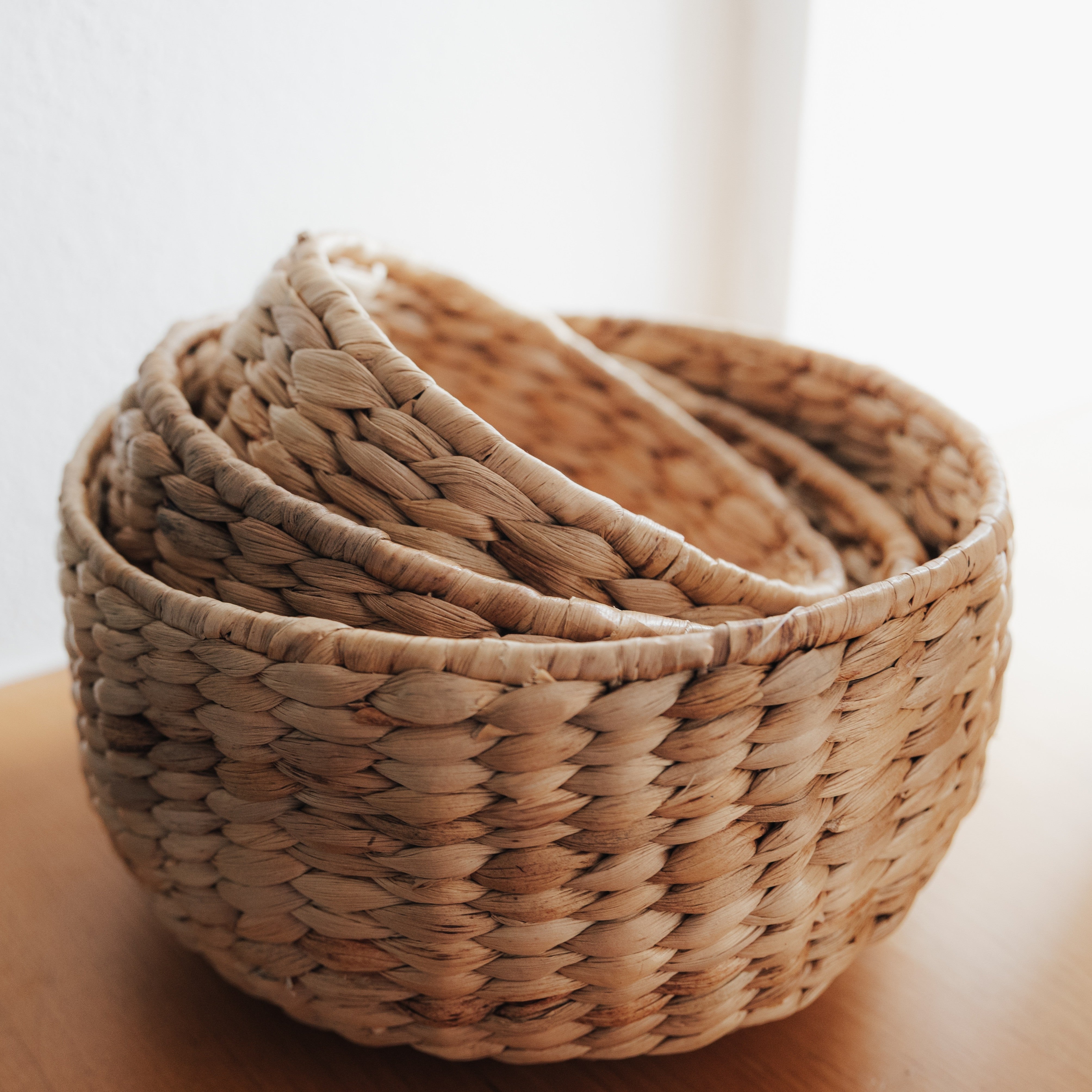 Schale aus Wasserhyazinthe, Set, 3-teilig