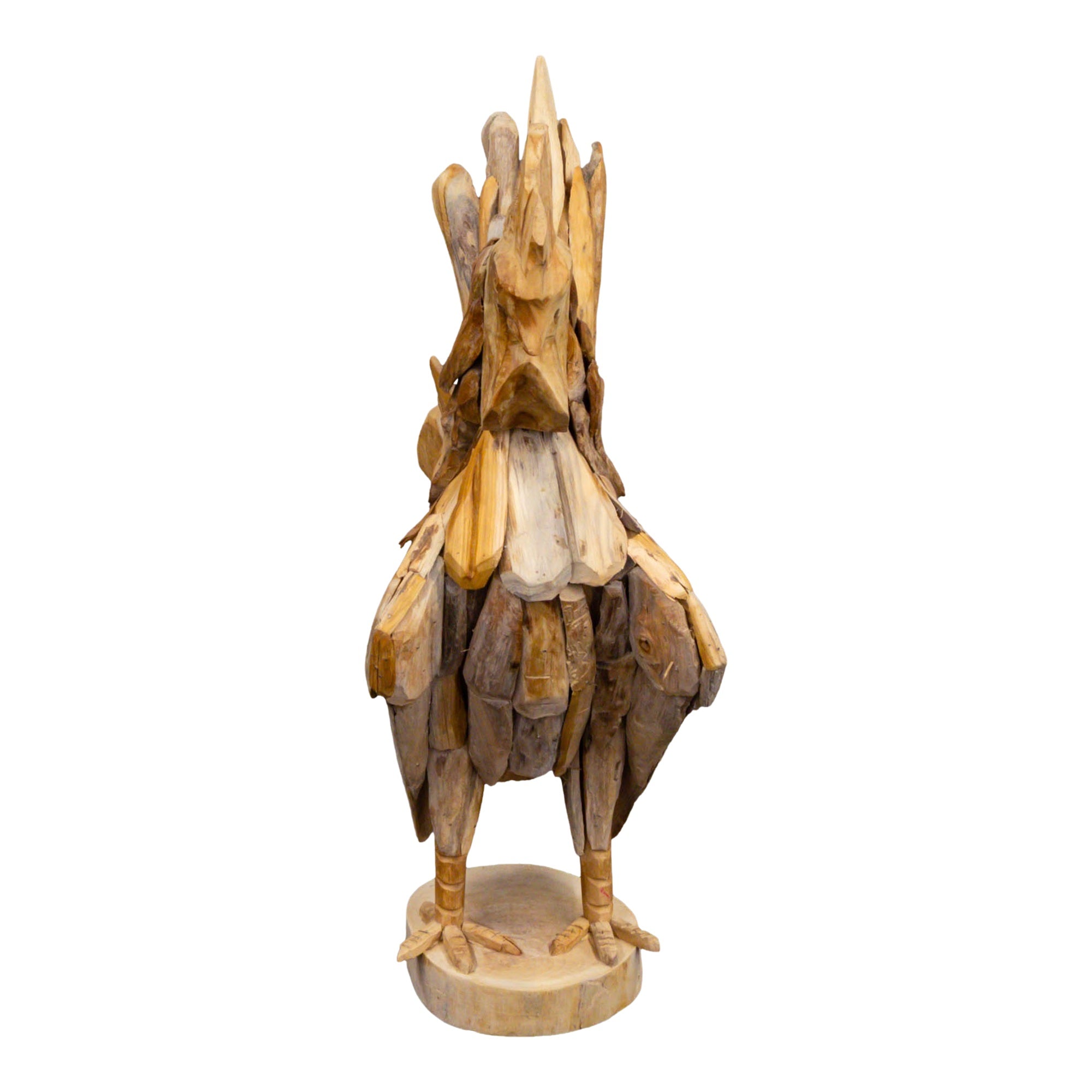 Teak Dekofigur, Hahn, S