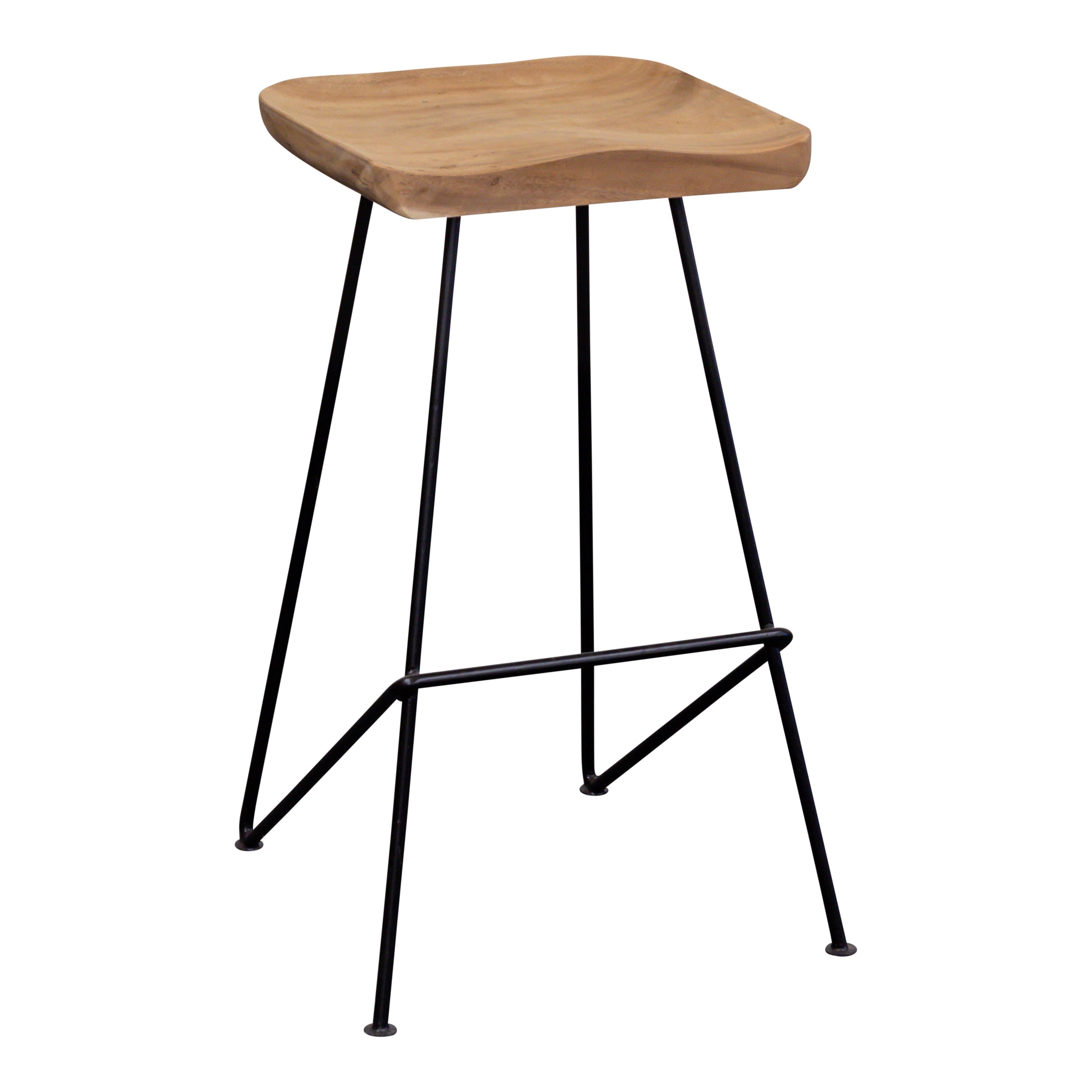 Barhocker, Metallbeine, rechteckige Sitzfläche