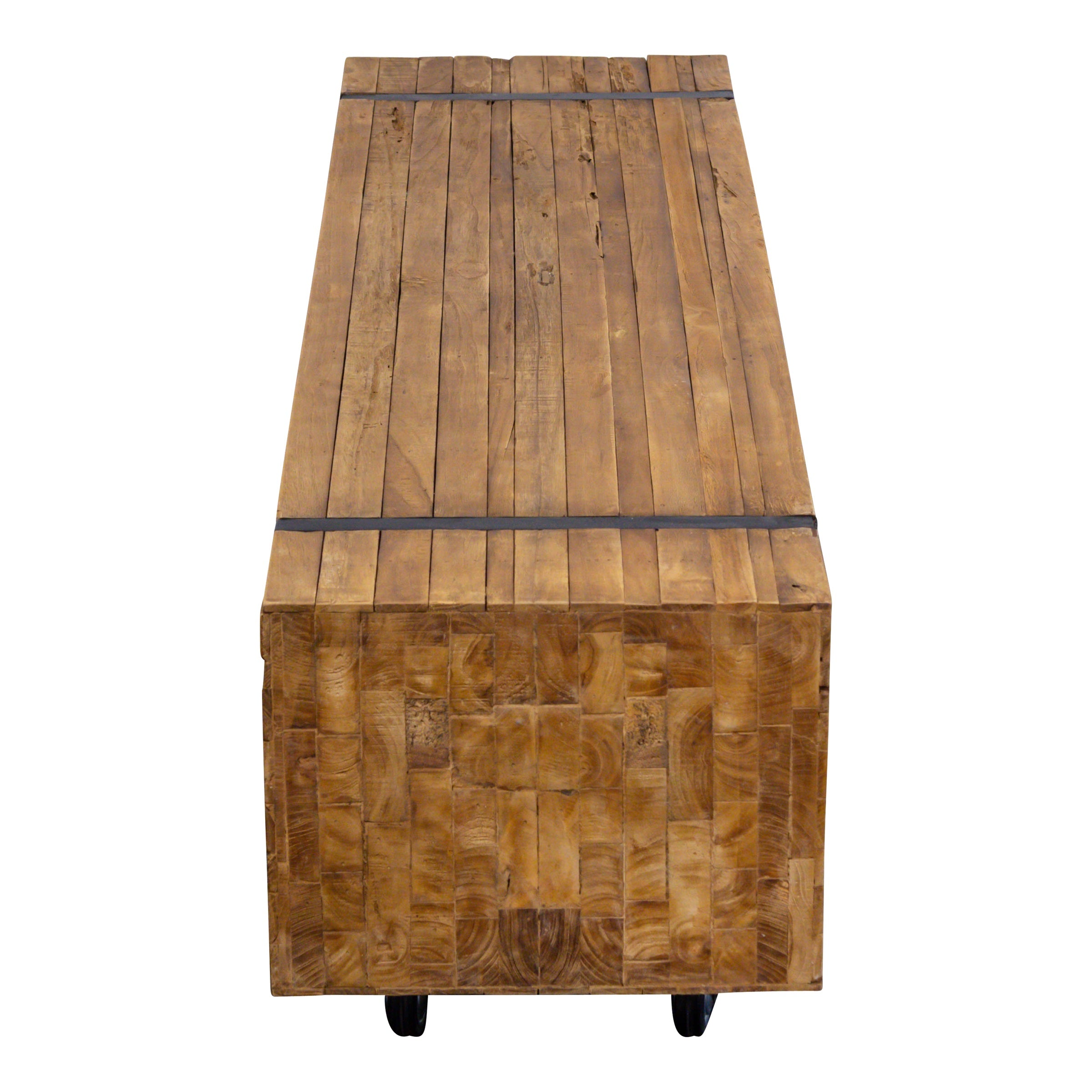 TV Board mit Rollen, Industriedesign, 160x40x40cm