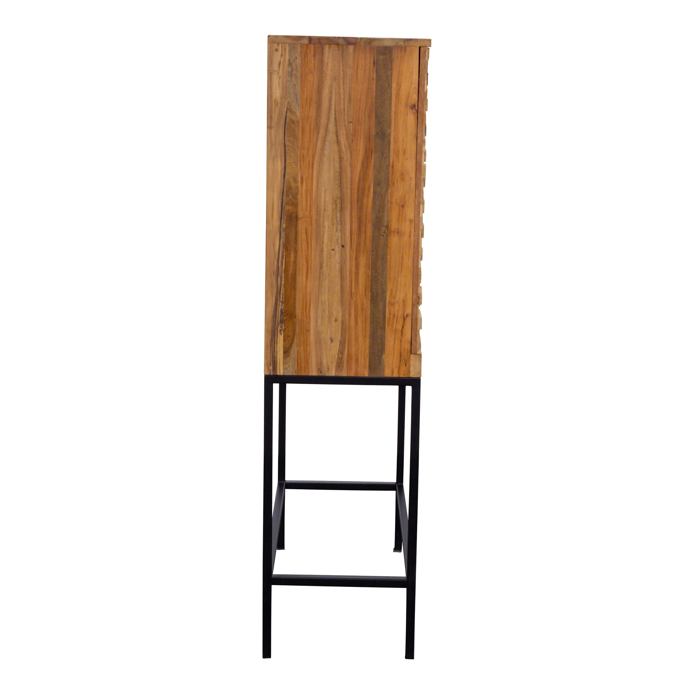 Barschrank mit Eisengestell, Paneelenoptik